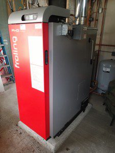 The new wood gasification boiler. 